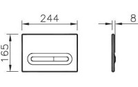 Смывной бачок скрытого монтажа VitrA V12 762-1740-01 + Кнопка смыва VitrA Loop 740-0780 хром