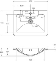 Мебель для ванной комнаты BelBagno Acqua 60 подвесная, bianco lucido