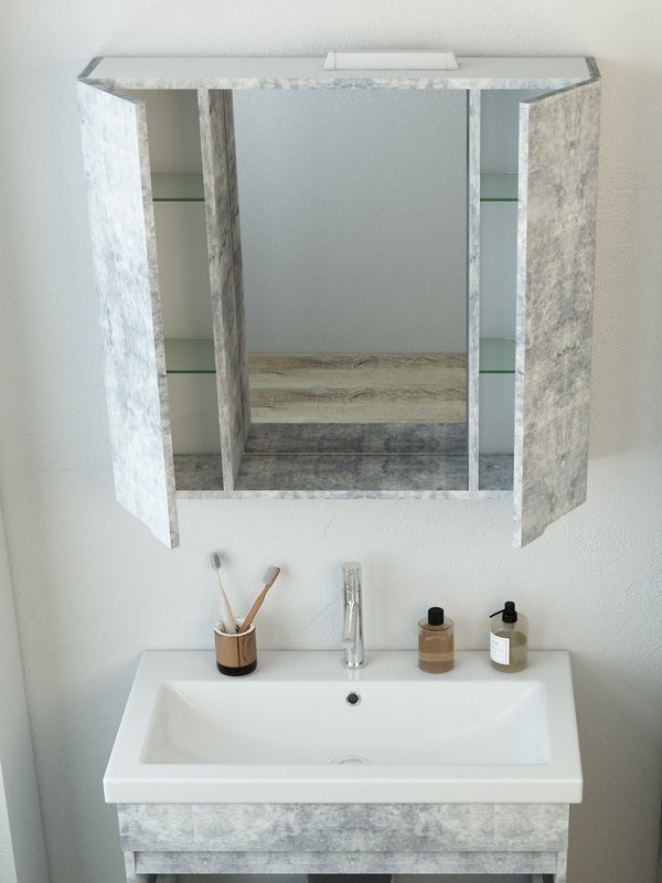 Зеркало Emmy Агата 80 светлый бетон