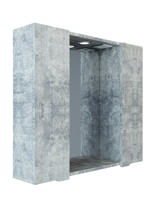 Зеркало Emmy Агата 80 светлый бетон