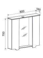 Зеркало Emmy Агата 80 светлый бетон