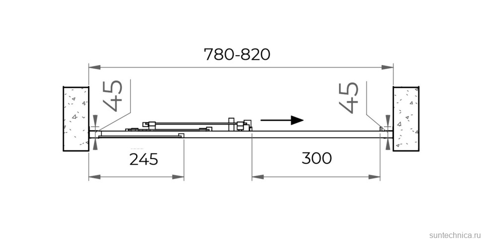 Душевая дверь в нишу RGW Classic 410911108-11 CL-111 80х185, профиль хром