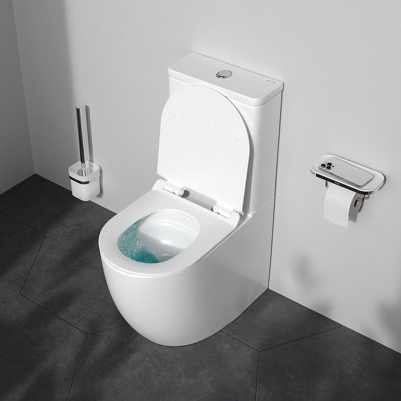 Унитаз-компакт напольный AM.PM Like C808600SC безободковый, с сиденьем микролифт, белый