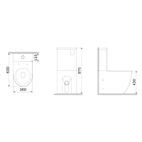 Унитаз-компакт напольный AM.PM Like C808600SC безободковый, с сиденьем микролифт, белый