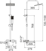 Душевая стойка BELZ B24613 хром