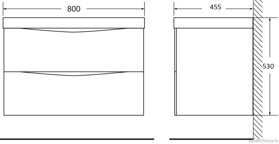 Тумба под раковину BelBagno Acqua 80 подвесная, bianco lucido