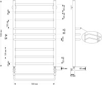 Полотенцесушитель водяной Secado Триест 4603777477370 105x55 см, бронза, лесенка, латунь