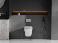 Унитаз подвесной Abber Rechteck AC1217 безободковый, с микролифтом, белый