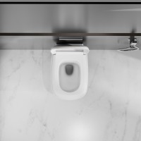 Унитаз подвесной Abber Rechteck AC1217 безободковый, с микролифтом, белый