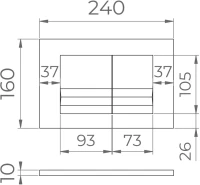 Кнопка смыва RGW SWH 05B черная Кнопка смыва RGW SWH 05B черная