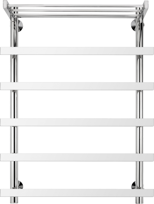 Полотенцесушитель водяной Secado Понтида 1 СП 80x60 см, хром, лесенка, с полкой