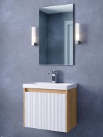 Тумба с раковиной Corozo Блисс 60 подвесная, дуб крафт