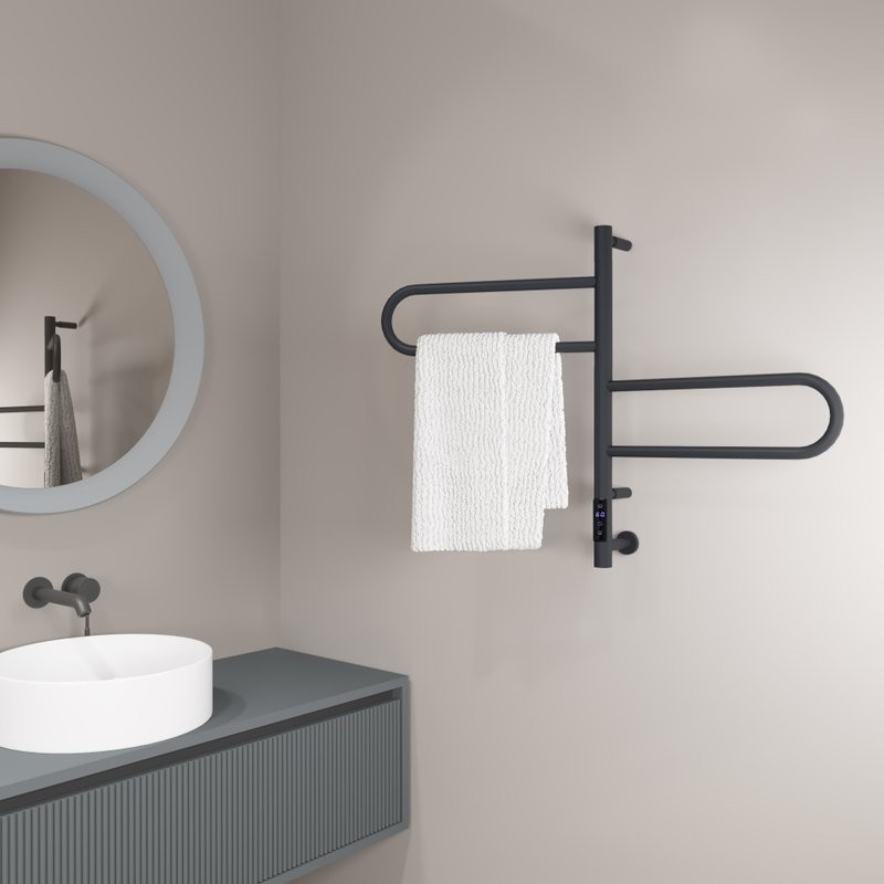 Полотенцесушитель электрический Vincea VTD-1R1CGE 44x60 графит