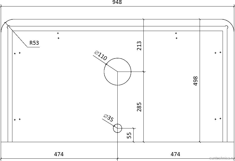 Тумба с раковиной STWORKI Молде 95 белая, со столешницей, раковиной Молде S23410WH