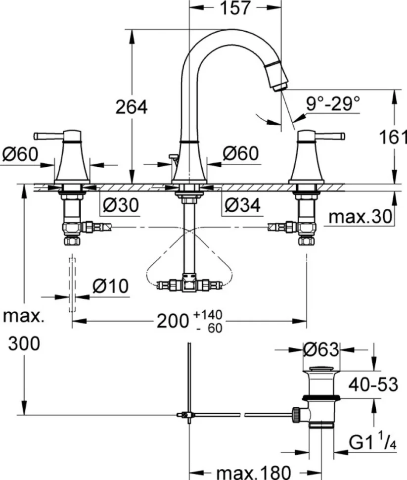 Смеситель для раковины Grohe Grandera 20389000