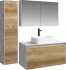 Мебель для ванной Aqwella 5 stars Mobi 100 бетон светлый, дуб балтийский