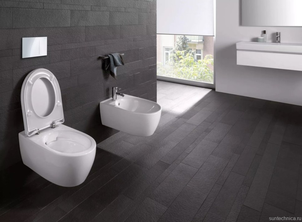 Унитаз подвесной Geberit iCon крышка Slim 500.670.01.1 быстросъемная с микролифтом