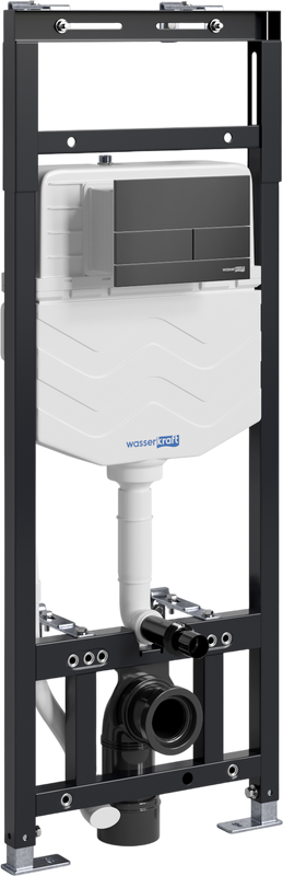 Система инсталляции для унитазов Wasserkraft Alme 15TLT.010.ME.MB04 с кнопкой смыва матовой черной