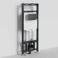 Система инсталляции для унитазов Wasserkraft Alme 15TLT.010.ME.MB04 с кнопкой смыва матовой черной