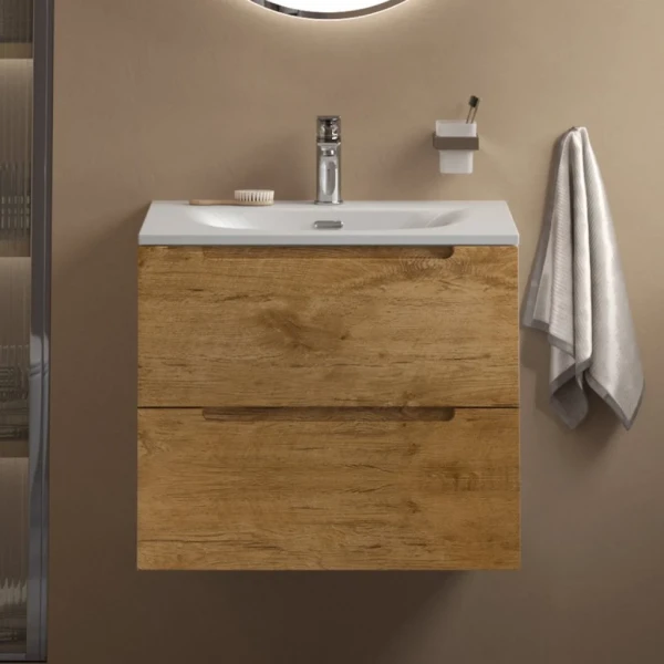 Тумба с раковиной BelBagno Etna 60 rovere  nature, раковина BB-8099-60