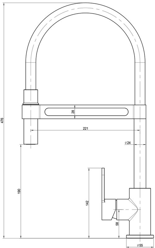 Смеситель для кухни Lemark Soul LM6006C с гибким изливом