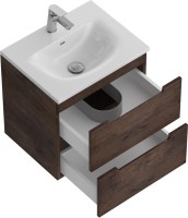 Тумба с раковиной BelBagno Etna 39 50 rovere moro, раковина BB-8099-3-50