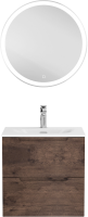 Тумба с раковиной BelBagno Etna 39 50 rovere moro, раковина BB-8099-3-50