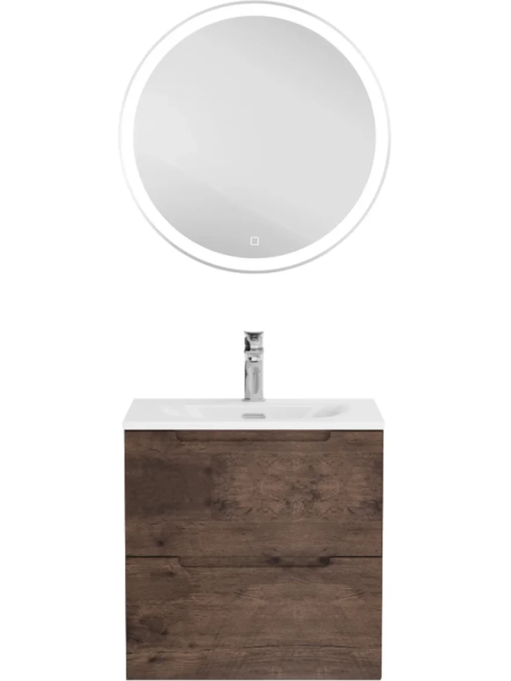 Тумба с раковиной BelBagno Etna 39 50 rovere moro, раковина BB-8099-3-50