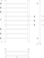 Полотенцесушитель водяной Secado Триест 4673739246542 100x55 см, хром, лесенка