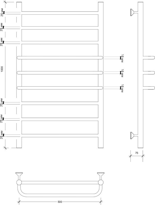 Полотенцесушитель водяной Secado Триест 4673739246542 100x55 см, хром, лесенка
