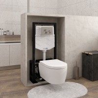 Система инсталляции для унитазов Wasserkraft Dill 61TLT.010.ME.BN02 с кнопкой смыва никель
