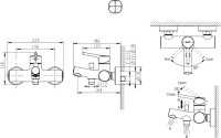 Смеситель для ванны с душем Bravat Palace F6172217CP-01-RUS