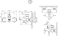 Смеситель для ванны с душем Bravat Palace F6172217CP-01-RUS