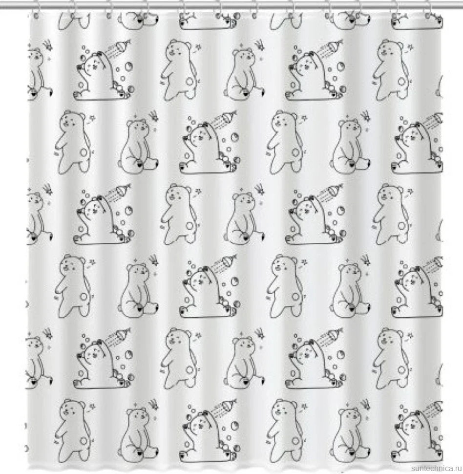 Штора для ванной Fixsen Teddy Wash FX-1505 180x200