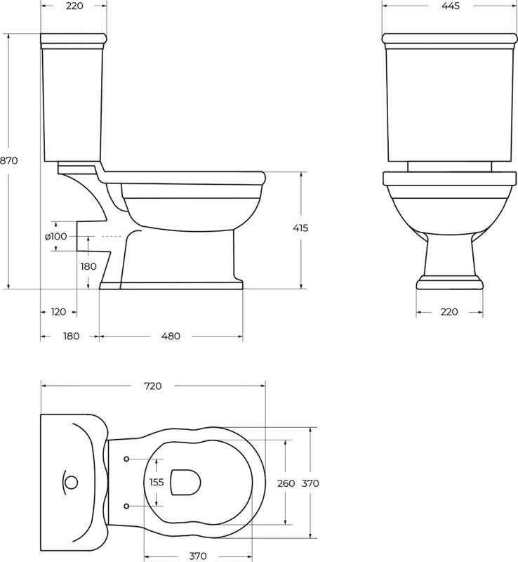 Унитаз-компакт напольный BelBagno Boheme BB115CPR крышка BB115SC с микролифтом, бачок BB115T