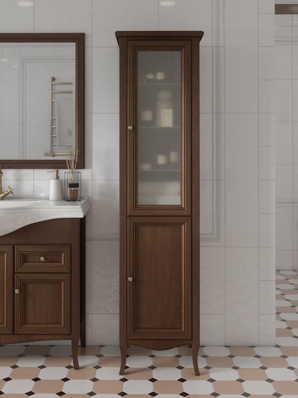 Шкаф-пенал для ванной Caprigo Лион 45 R орех античный