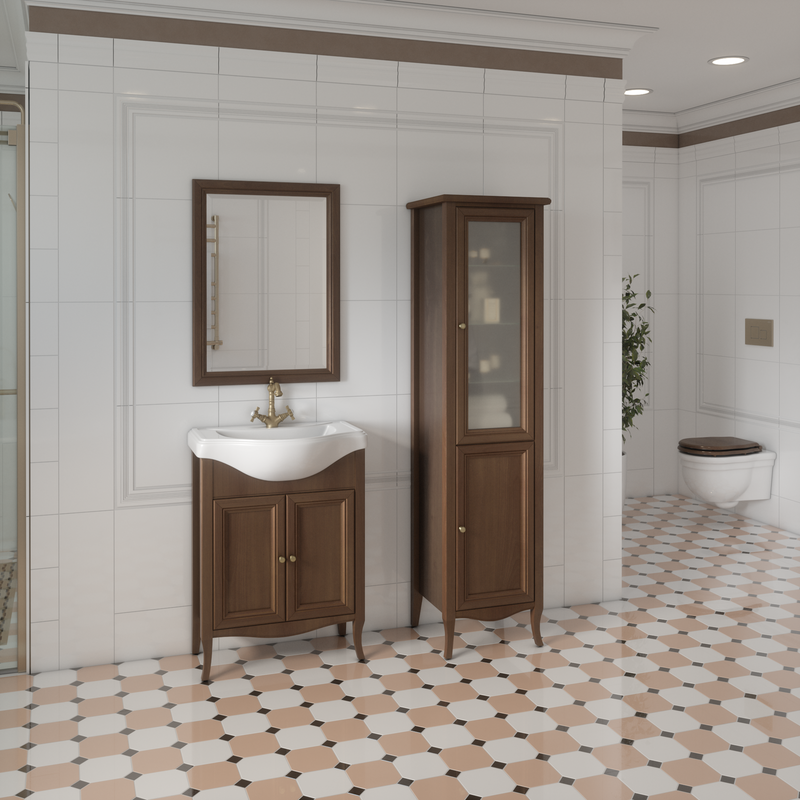 Шкаф-пенал для ванной Caprigo Лион 45 R орех античный