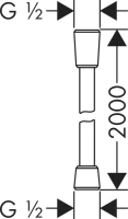 Душевой шланг Hansgrohe Isiflex 28274000 Душевой шланг Hansgrohe Isiflex 28274000