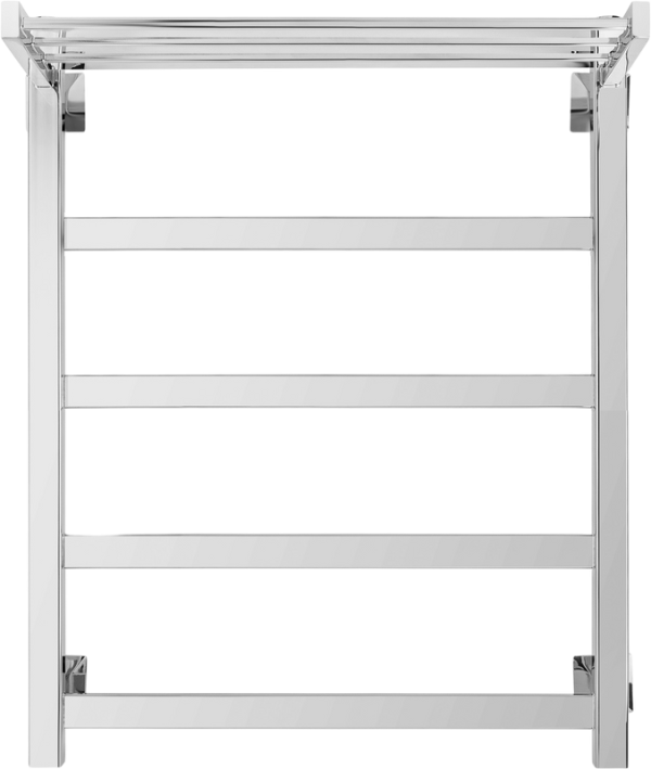 Полотенцесушитель электрический Secado Корсико 1 СП R 65x55 см, подключение справа, хром, лесенка, с полкой