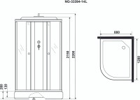 Душевая кабина Niagara Classic NG-33394-14L 130x90 см