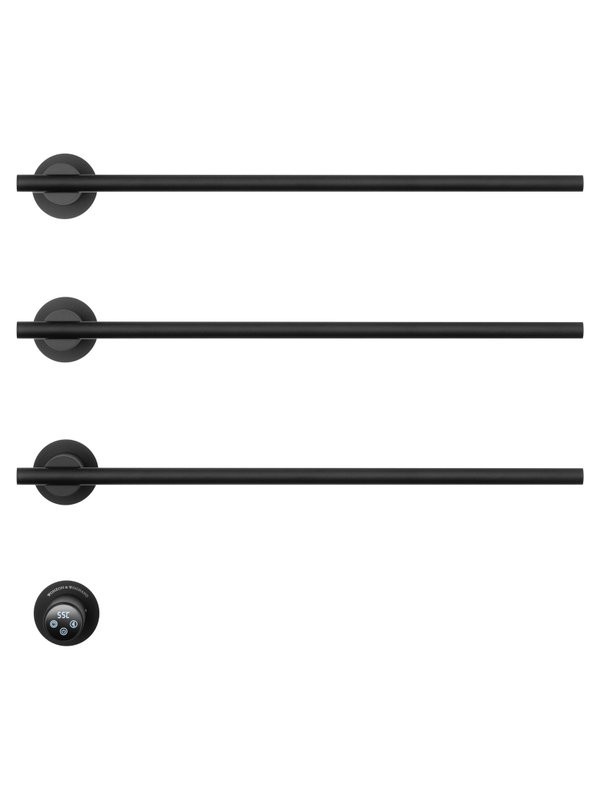 Полотенцесушитель электрический Wonzon & Woghand WW-A363-MB С ВНУТРЕННЕЙ ЧАСТЬЮ, черный матовый