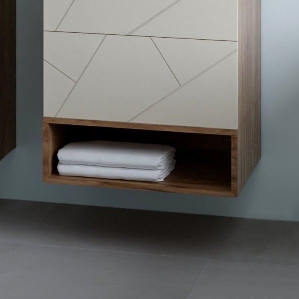 Полка Бриклаер Кристалл 60 под тумбу, дуб крафт табачный