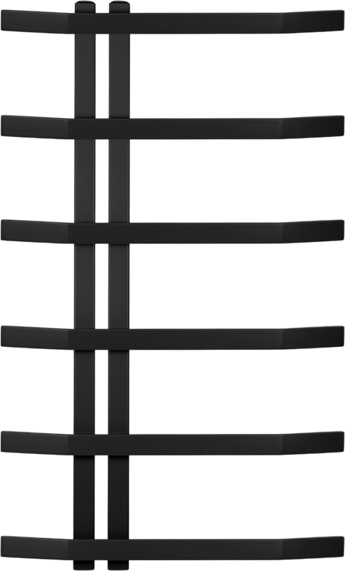 Полотенцесушитель электрический Secado Милето 80х7х50 85x50 см, подключение справа, черный матовый, лесенка, дуга