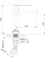 Смеситель для раковины AltroBagno Unione AltroBagnoUnione0138BC матовая медь