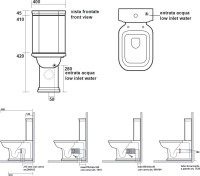 Унитаз-компакт напольный Kerasan Waldorf кнопка смыва