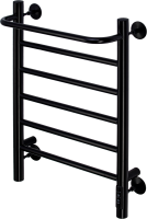 Полотенцесушитель электрический Comfysan Capri EC-6 60х40 60x45 см, подключение справа, слева, матовый черный, лесенка, из стали