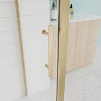 Душевой уголок Veconi Evo 100SP G 180х90 см, профиль брашированное золото, стекло прозрачное