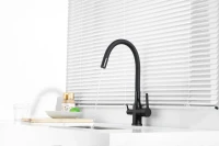 Смеситель для кухни BELZ B814 B76814-7 с гибким изливом, черный