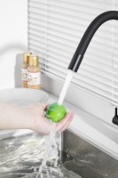 Смеситель для кухни BELZ B814 B76814-7 с гибким изливом, черный