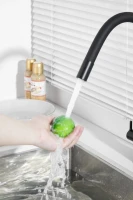 Смеситель для кухни BELZ B814 B76814-7 с гибким изливом, черный